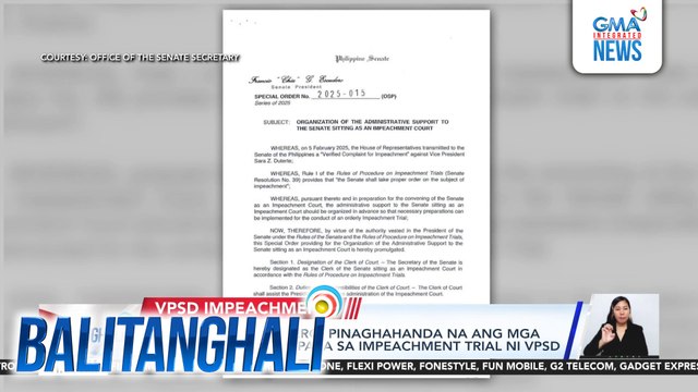 Senate Pres. Escudero, pinaghahanda na ang mga opisina ng Senado para sa impeachment trial ni VPSD | Balitanghali