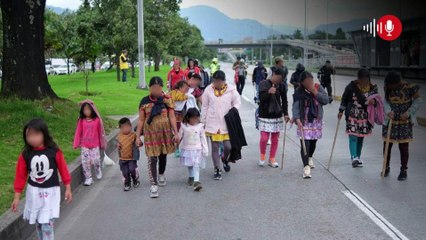 Denuncian uso de niños emberá en protestas y bloqueos de Transmilenio en la calle 26