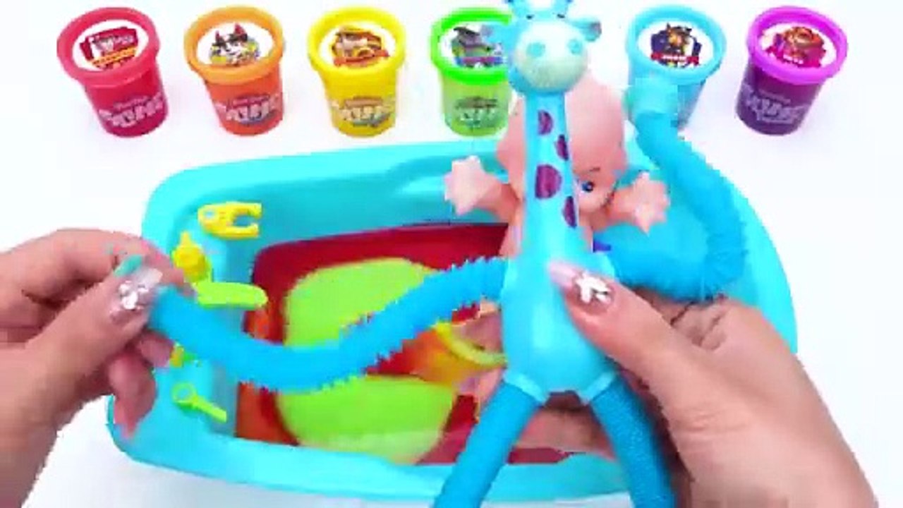 Satisfying Video _ How to Make Rainbow Mixing Glitter SLIME in Baby Bathtub Cutt