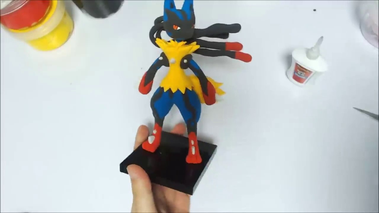 Sculpting Mega Lucario cool Fighting/Steel Pokémon in Clay - video ...