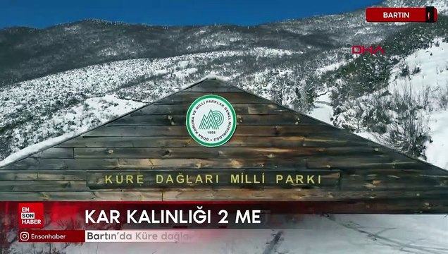 Bartın'da Küre dağları Milli Parkı'nda kar güzelliği