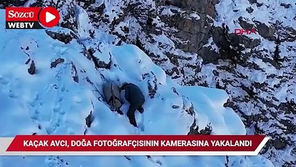 Erzincan’da kaçak avcı doğa fotoğrafçısının kamerasına yakalandı