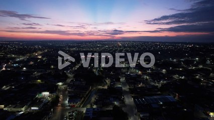 sunrise in the city and clouds
