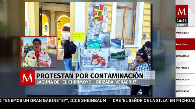 Ambientalistas y vecinos protestan por contaminación en laguna de El Chirimoyo en Veracruz