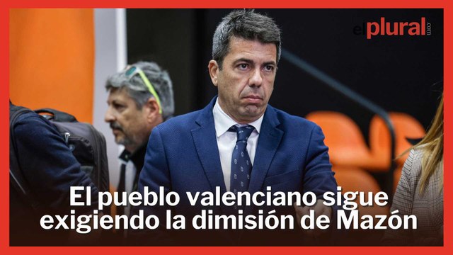 Gritos de dimisión en un acto con Mazón en Valencia