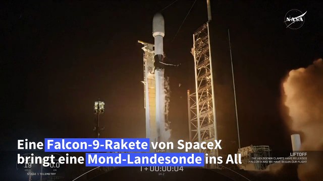 Suche nach Wasser: SpaceX-Rakete bringt Mondsonde ins All