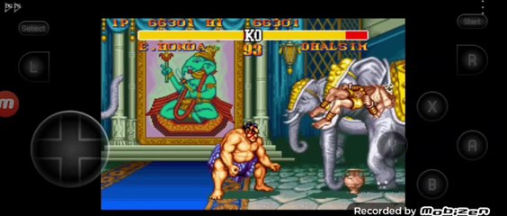 Street Fighter II Turbo: Hyper Fighting E. Honda vs Dhalsim luta completa
