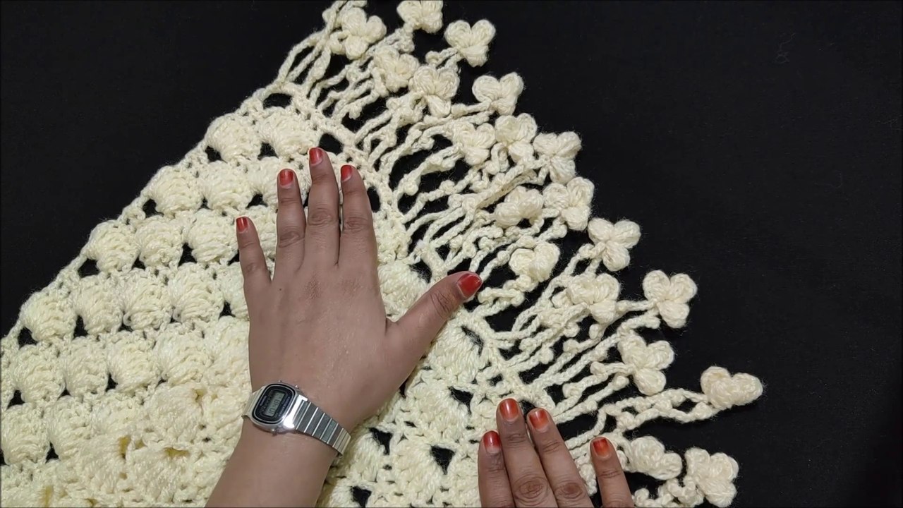 आसान मफलर ladies muffler #woolen scarf making #scarf ka design crochet scarf #scarf banane ka tarika
