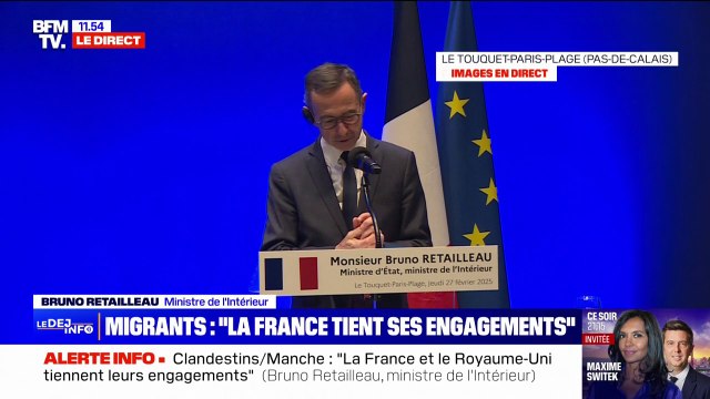 Crise migratoire dans la Manche: La France et le Royaume-Uni tiennent leurs engagements , affirme Bruno Retailleau