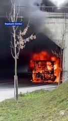 Bir İETT otobüsü daha küle döndü!