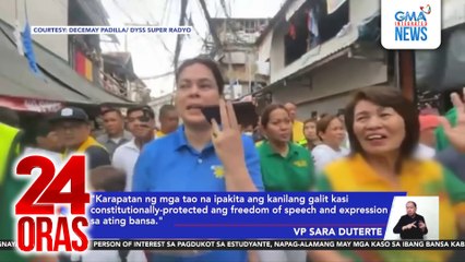 VP Duterte - Karapatan ng mga tao na ipakita ang galit; palasyo: tila hinihikayat niyang magalit sa gobyerno | 24 Oras