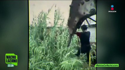 Así rescataron a este hombre luego de que la lluvia provocó la crecida de arroyos en Nogales