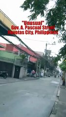 Unusual (No Traffic) on Gov. Pascual Street in Navotas City in the Philippines
