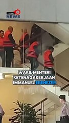 Wamenaker Immanuel Ebenezer menangis dan usai ditetapkan sebagai tersangka oleh KPK