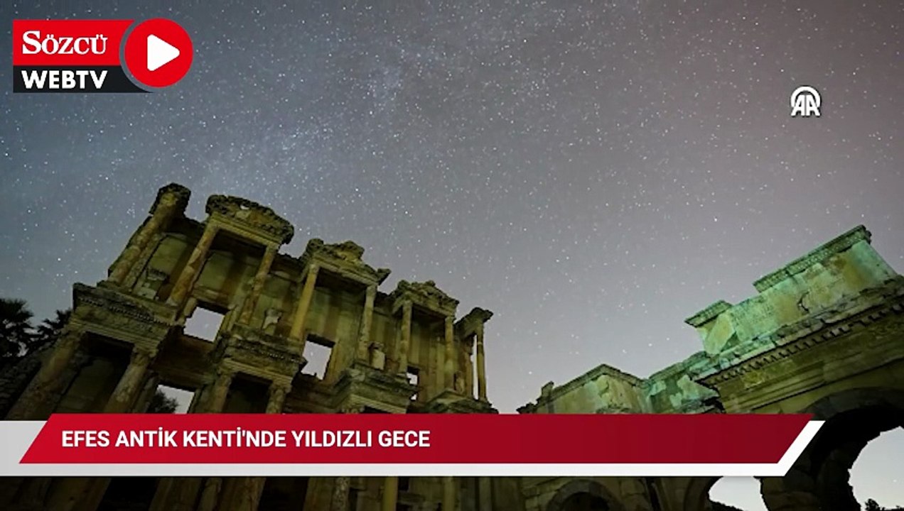Efes Antik Kenti'nde yıldızlı gece