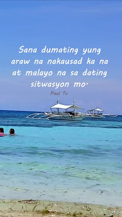Sana dumating yung araw na nakausad ka na at malayo na sa dating sitwasyon mo.❤️