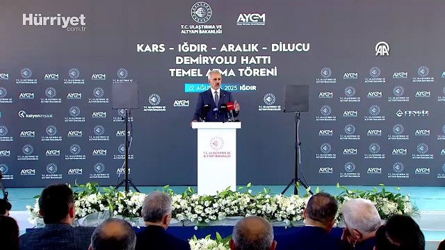 Bakan Uraloğlu, “Kars-Iğdır-Aralık-Dilucu Demir Yolu Hattı Temel Atma Töreni”ne katıldı