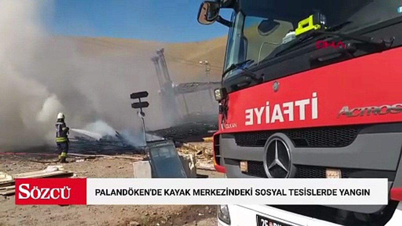 Palandöken'de kayak merkezindeki sosyal tesislerde yangın