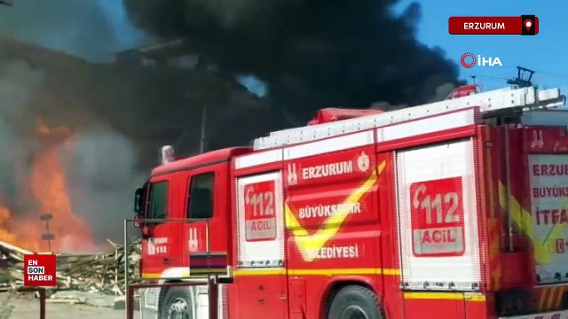 Erzurum Palandöken Kayak Merkezi'ndeki yangın