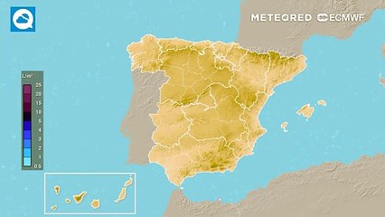 Domingo con tormentas fuertes en España