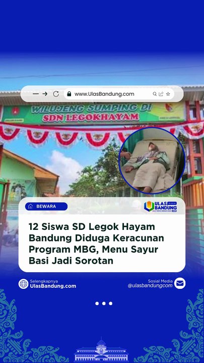 12 Siswa SD di Bandung Keracunan Makanan Program MBG