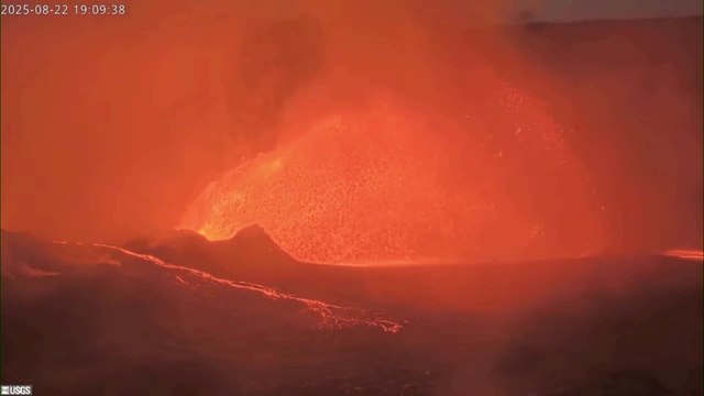 Hawaii's Kilauea volcano erupts again, shooting lava into the air