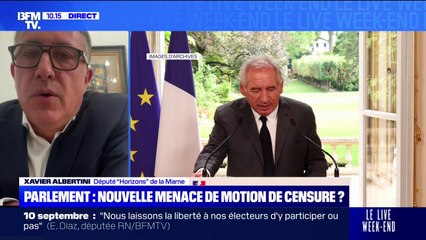 Pour Xavier Albertini, député (Horizons), si une motion de censure doit être votée à l'Assemblée nationale, "elle sera rejetée"