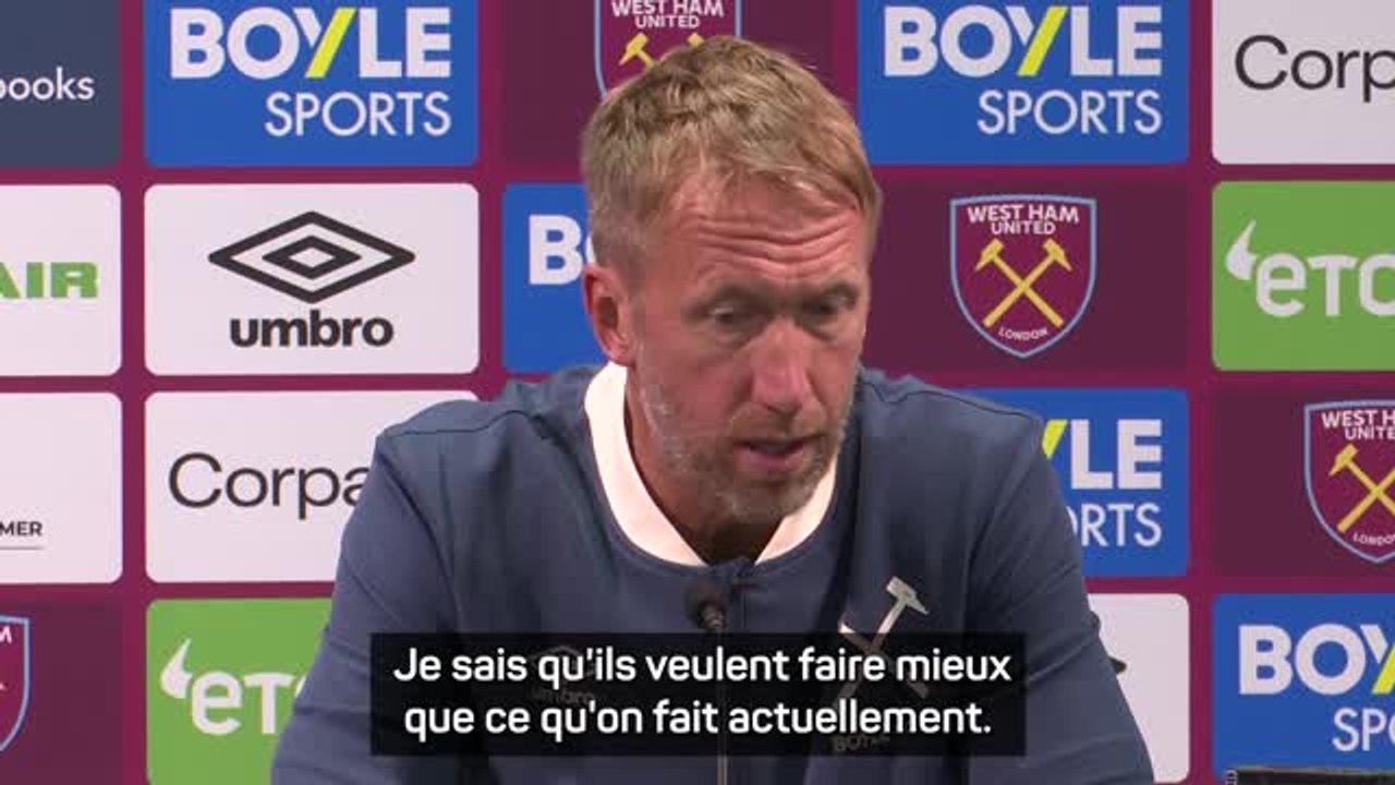 West Ham - Potter : "Nous devons nous améliorer considérablement"