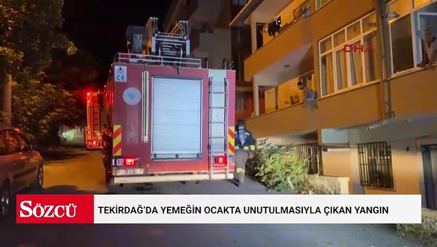 Tekirdağ’da yemeğin ocakta unutulmasıyla çıkan yangın, kısa süreli paniğe neden oldu