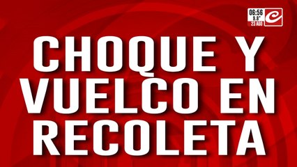 Choque y vuelco en pleno barrio de Recoleta: hay heridos