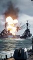 Naval Clash: Warships in Turmoil