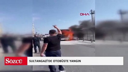 Sultangazi'de servis alev aldı