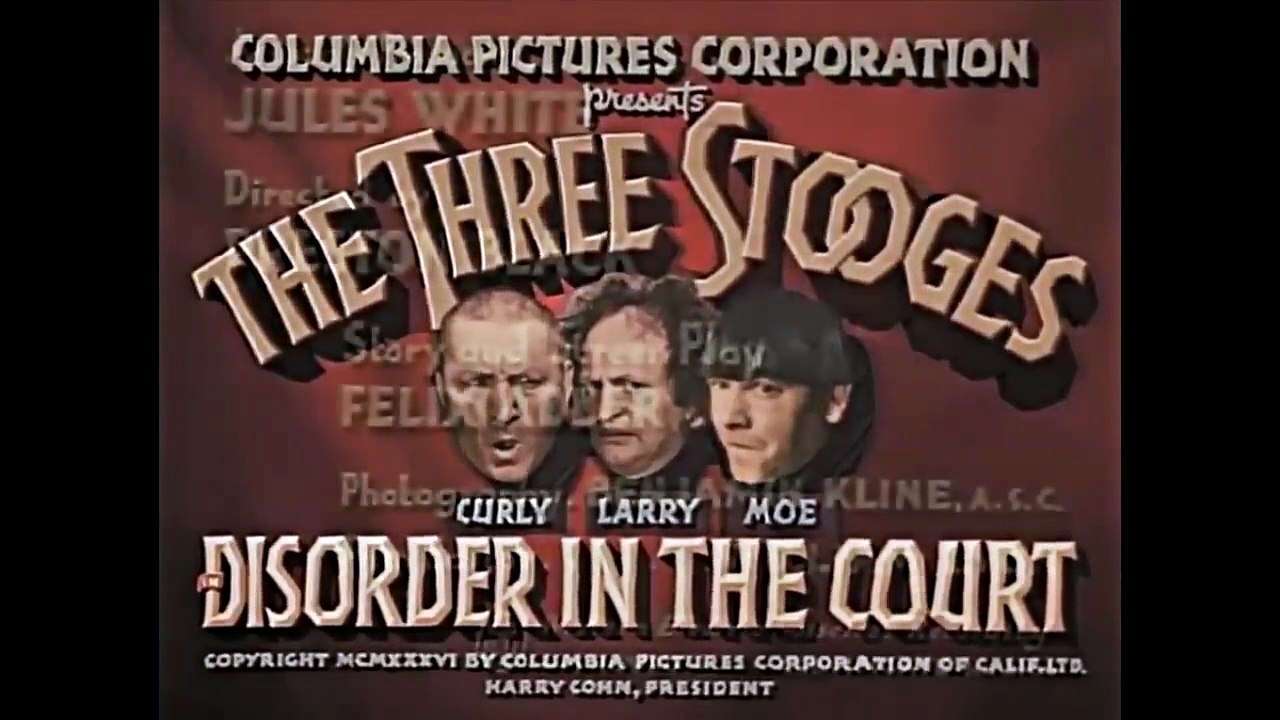 Three Stooges - Disorder in the Court (Colorized)