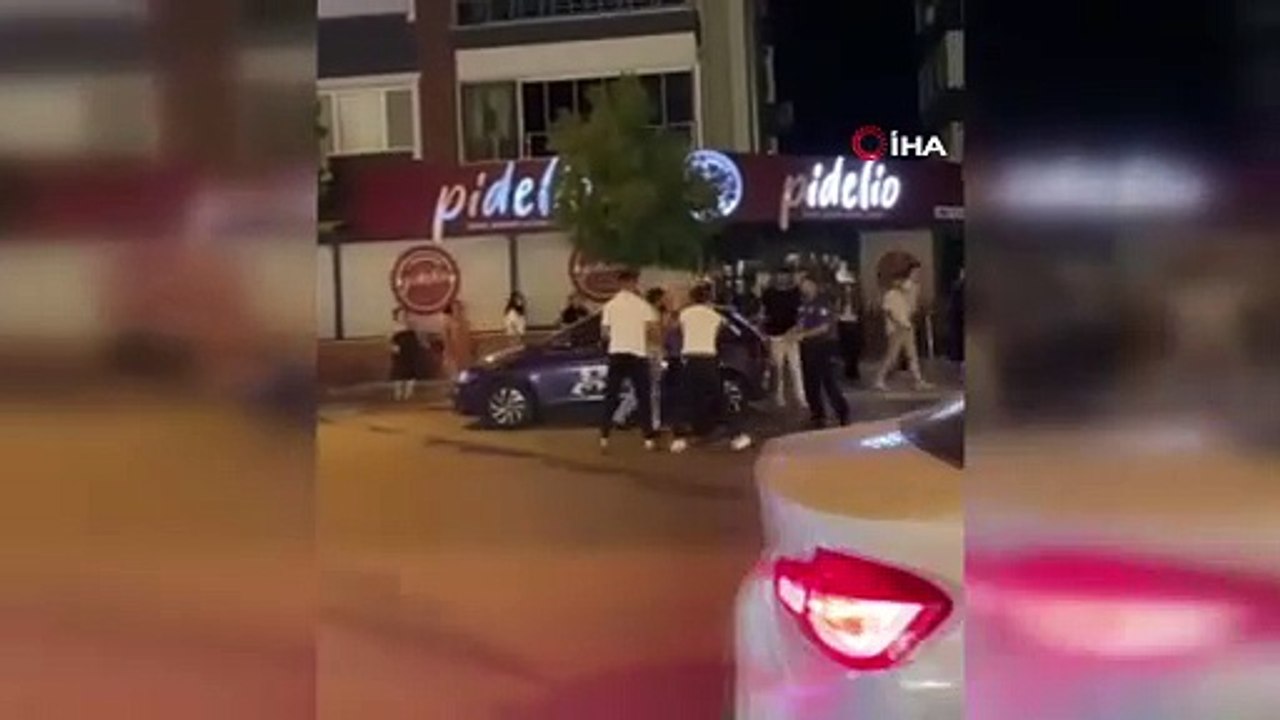 İzmir’de polise saldırı anı kamerada