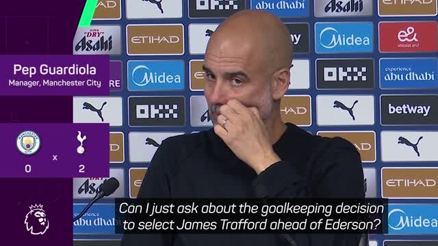 Guardiola defends Trafford despite horror show against Spurs