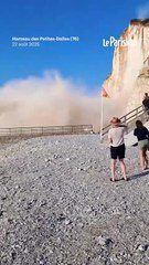 Un pan de falaise s'écroule près de Fécamp