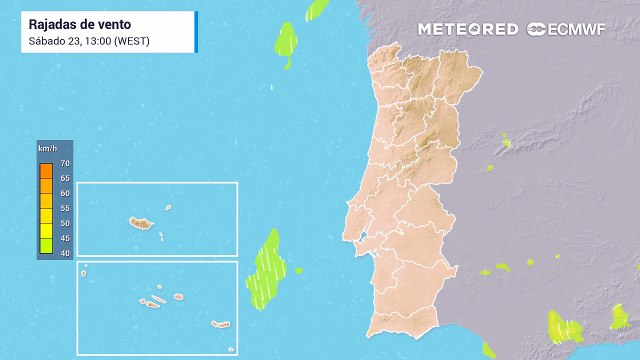 Ventos podem intensificar-se nos próximos dias, sendo expectável que possam ocorrer rajadas de vento até 60 km/h na quarta e quinta-feira. Temperaturas permanecem elevadas no interior.