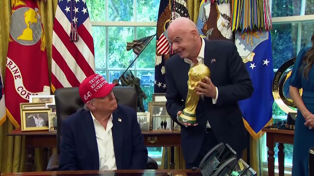 Trump jokes about keeping Fifa World Cup trophy