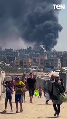 آليات الاحتلال تواصل قصف منازل المواطنين في بلدة جباليا