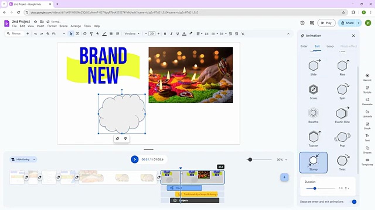 Google Vids - Lesson 20 - Using Separate Enter and Exit Animations