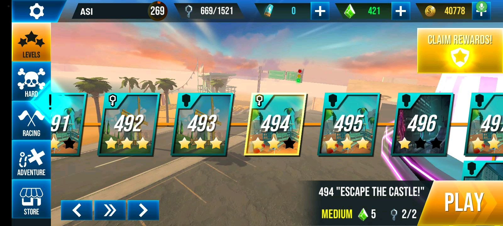 Stunt Car Extreme Level 494 "ESCAPE THE CASTLE!"