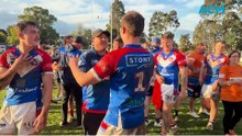 Kurri Kurri Bulldogs celebrate defeating reigning triple-premiers Maitland Pickers