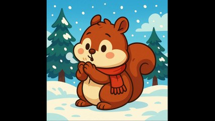 السنجاب تدفئ كفوفها الصغيرة - حكايات داكوتا الشمالية - North Dakota Fairytales