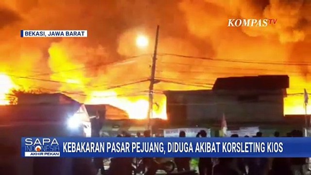 120 Kios di Pasar Pejuang Bekasi Ludes Kebakaran | SAPA PAGI