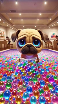 Dog s EPIC Pool Makeover! Buys Orbeez, Turns Pool into a GIANT Ball Pit! 🤯#shorts #cute #dog