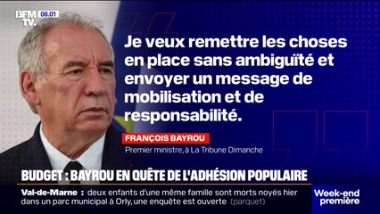 Budget: pour sa rentrée politique, François Bayrou cherche à convaincre les Française afin d'éviter la censure à l'automne