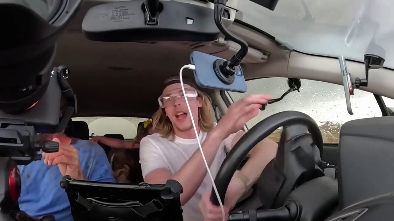 Storm Chaser Freddy McKinney saves a family after their house gets destroyed by a tornado