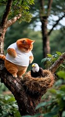 This orange cat is omnipotent