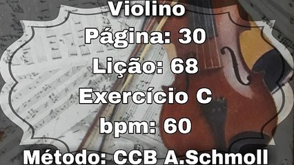 Aprenda Violino com Exercício C a 60 bpm 🎻 | Lição 68
