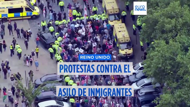 Continúan las protestas en el Reino Unido contra el alojamiento de solicitantes de asilo